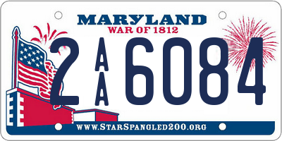 MD license plate 2AA6084