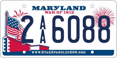 MD license plate 2AA6088