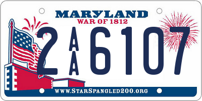 MD license plate 2AA6107