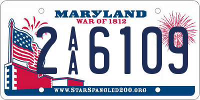 MD license plate 2AA6109