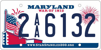 MD license plate 2AA6132