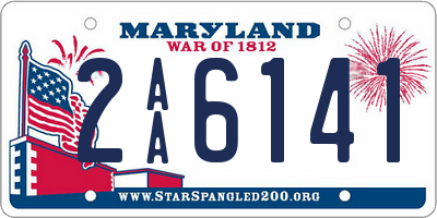 MD license plate 2AA6141