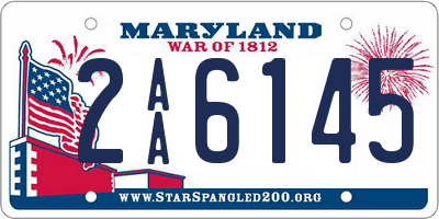 MD license plate 2AA6145