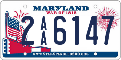 MD license plate 2AA6147