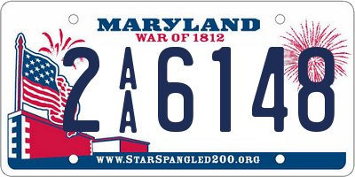 MD license plate 2AA6148