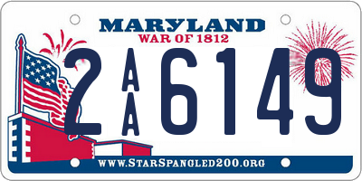 MD license plate 2AA6149
