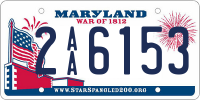 MD license plate 2AA6153