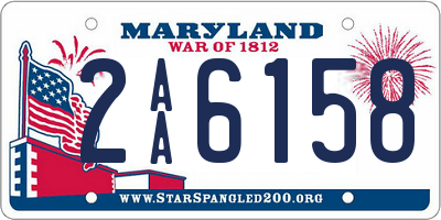 MD license plate 2AA6158