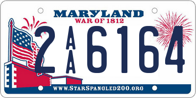 MD license plate 2AA6164