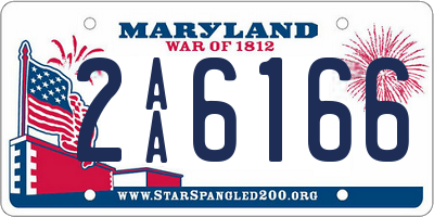 MD license plate 2AA6166