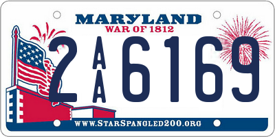 MD license plate 2AA6169