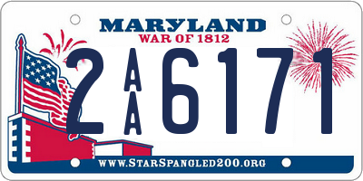 MD license plate 2AA6171