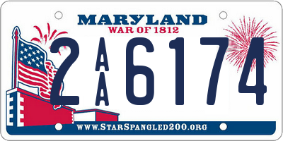 MD license plate 2AA6174