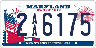 MD license plate 2AA6175