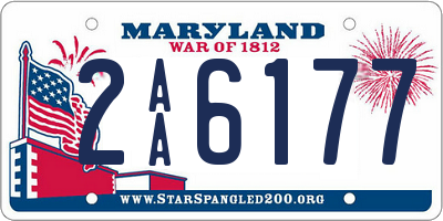 MD license plate 2AA6177