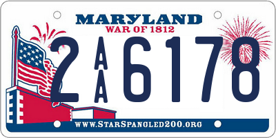 MD license plate 2AA6178