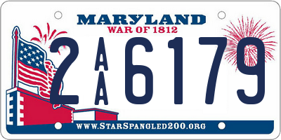 MD license plate 2AA6179