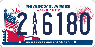 MD license plate 2AA6180