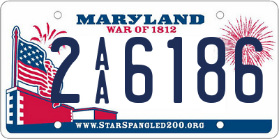 MD license plate 2AA6186