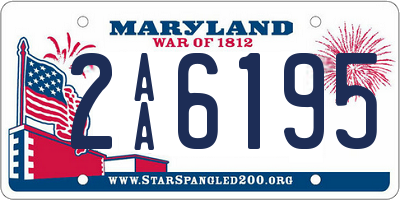 MD license plate 2AA6195