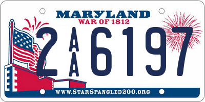 MD license plate 2AA6197