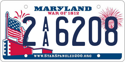 MD license plate 2AA6208
