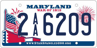 MD license plate 2AA6209