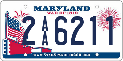 MD license plate 2AA6211