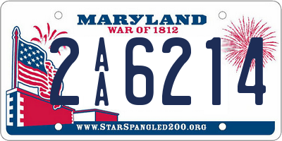 MD license plate 2AA6214