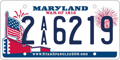 MD license plate 2AA6219