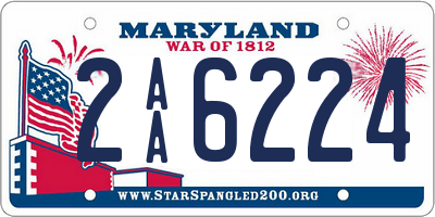 MD license plate 2AA6224