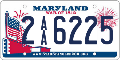 MD license plate 2AA6225