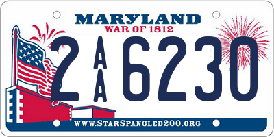 MD license plate 2AA6230