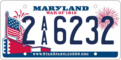 MD license plate 2AA6232