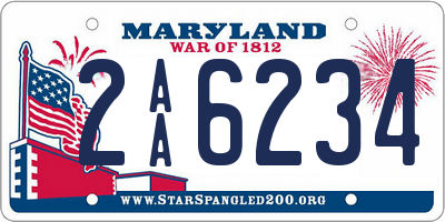 MD license plate 2AA6234