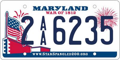 MD license plate 2AA6235
