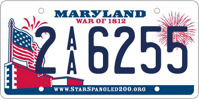 MD license plate 2AA6255