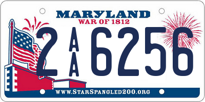 MD license plate 2AA6256