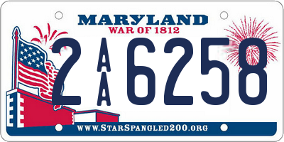 MD license plate 2AA6258
