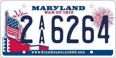 MD license plate 2AA6264