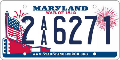 MD license plate 2AA6271