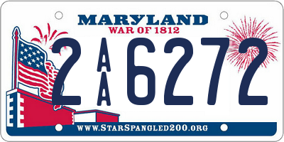 MD license plate 2AA6272