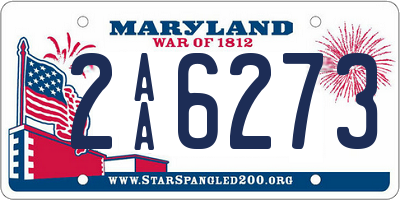 MD license plate 2AA6273