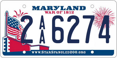 MD license plate 2AA6274