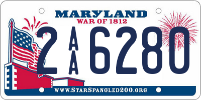 MD license plate 2AA6280