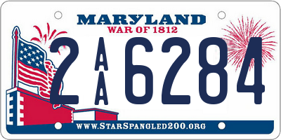 MD license plate 2AA6284