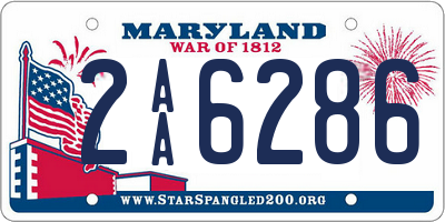 MD license plate 2AA6286