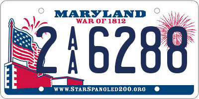 MD license plate 2AA6288