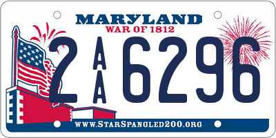 MD license plate 2AA6296