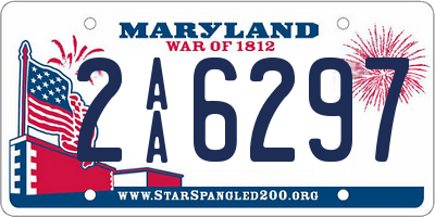 MD license plate 2AA6297